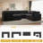 Modular U-shaped Sectional Plush Corduroy Sofa With Movable Ottoman-104667097