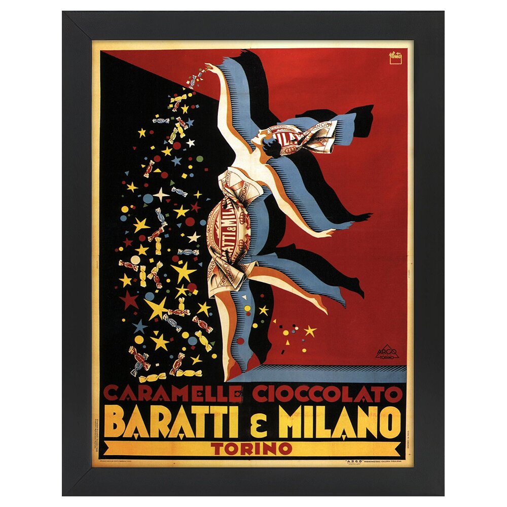 Leinwandbild Vintage Advertising Poster Baratti & Milano