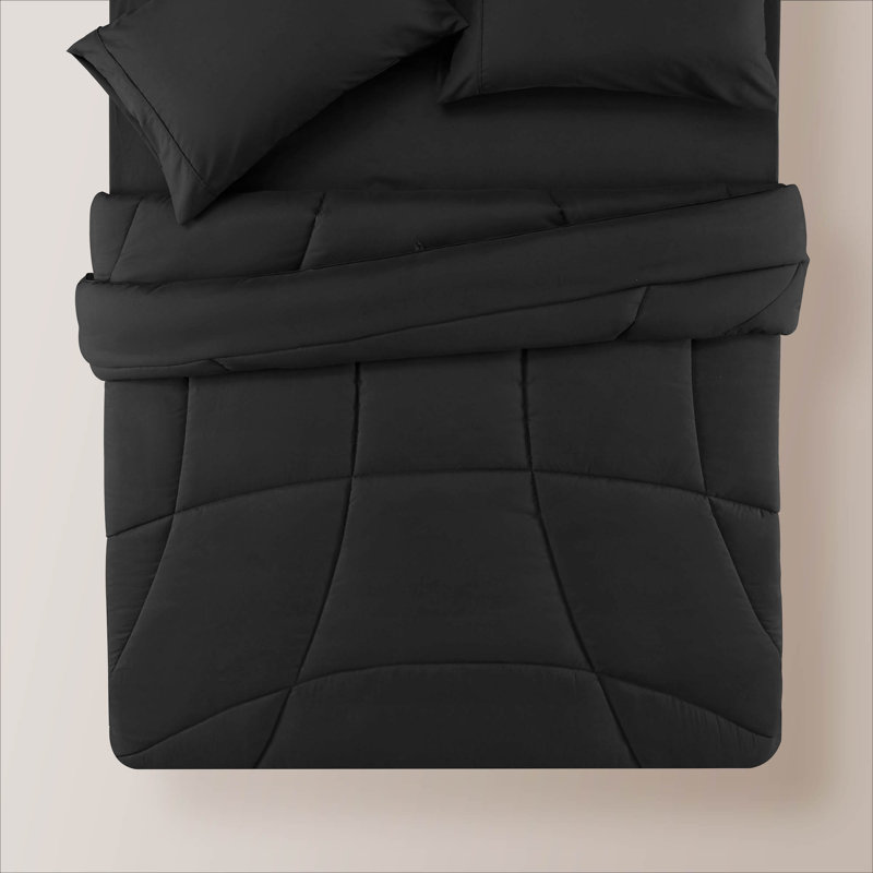 Down Alternative Solid Quilted Comforter, Twin Comforter, White