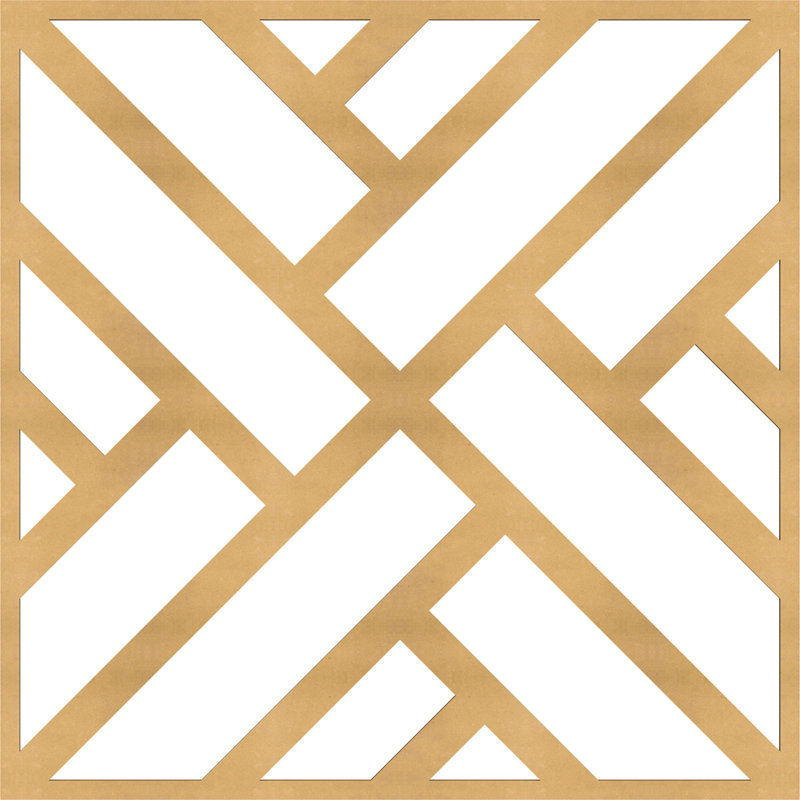 Panneaux muraux décoratifs en bois Killeen, Bouleau, H 23 3/8 po x l 23 3/8 po x P 1/4 po