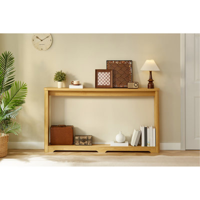 Table de rangement à texture ondulée de 70,1 po pour entrées, console étroite en bois, pouvant être placée derrière le canapé, convenant aux entrées, aux couloirs et à la porte d'entrée.Latura 70,1 po x l 8,7 po x H 35,5 po