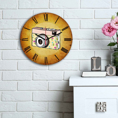 Horloge murale élégante Elegant, 11,8 pouces de diamètre | 100% panneau de fibres à densité moyenne avec une épaisseur de 0,2 pouce | Design élégant pour la maison ou le bureau | La montre moderne ajoute de la sophistication à n'importe quel espa