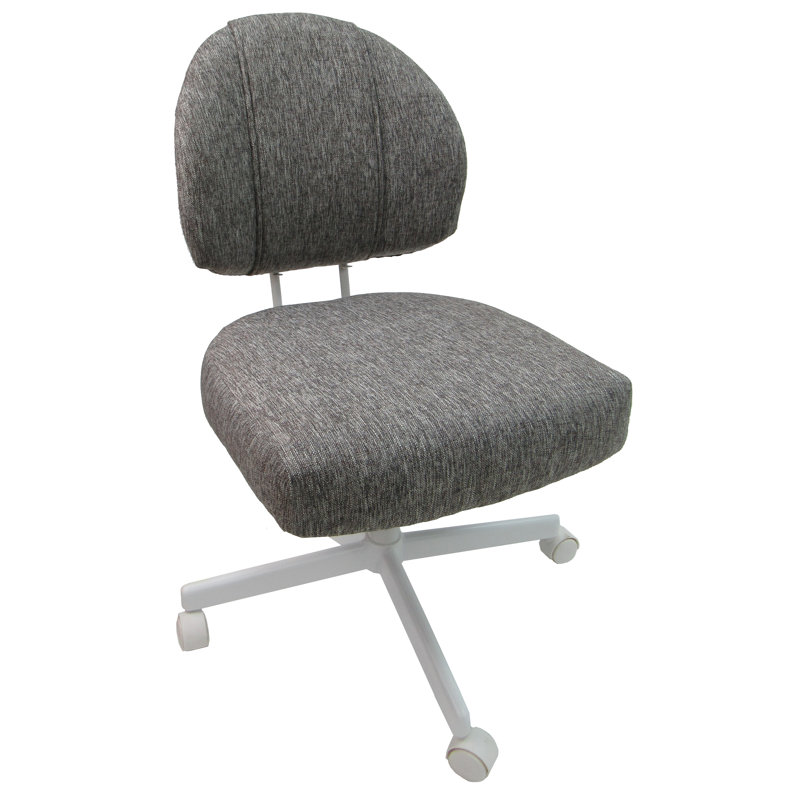 Aillee 19'' H Upholstered Side Chair, Mojave Gray, White