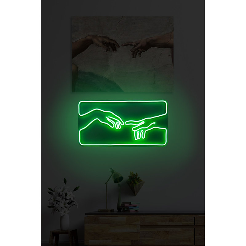 Ruban à DEL flexible au néon, vert, 21,3 x 11,0 x 0,8 pouces | Étanche IP67, 570 lumens, 3200 K | Adaptateur CC 12 V, sortie 36 W, parfait pour la décoration intérieure et les fêtes | Gabarit en mousse de PVC, installation facile