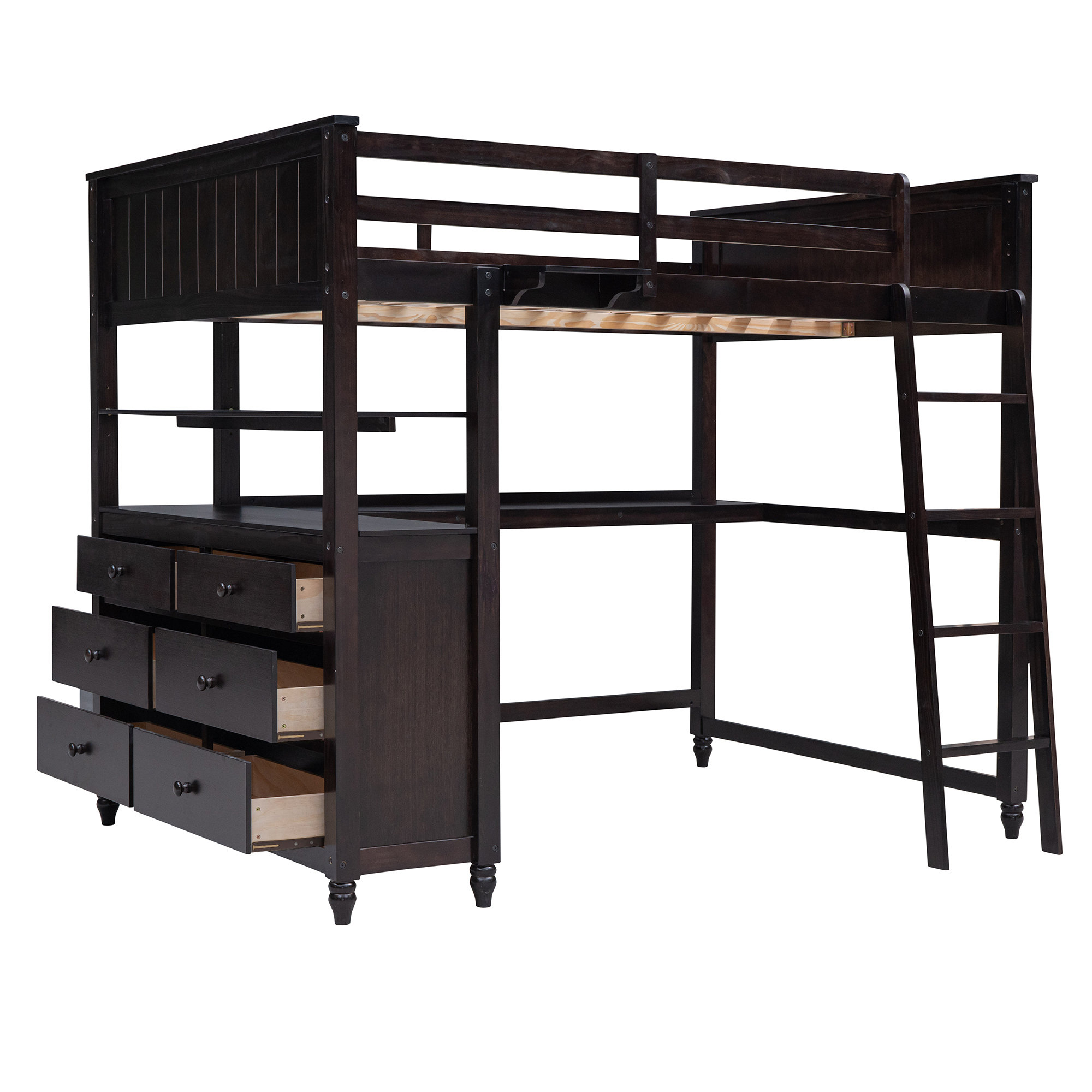 Harriet Bee Havannah Kids Loft Bed with Drawers Wayfair