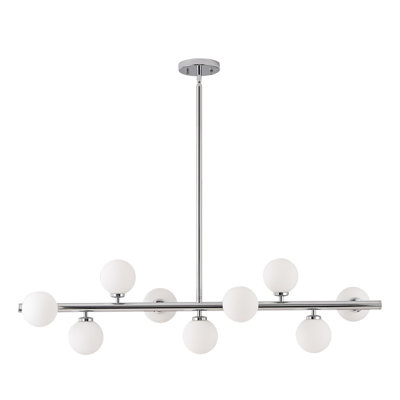 Mollie 9 - Light Dimmable Bubble Glass Sputnik Modern Linear Chandelier