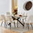 Extendable Oak Metal Base Dining Table