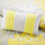 6 courtepointe en coton avec motif jaune et gris, envers double / grand uni, gris-132953178