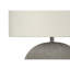 Lighting, H 20 po, lampe de table, béton gris, abat-jour ivoire / crème, contemporain