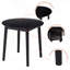 Black Round Table, All Solid Wood, Can Sit 2-4 People Diameter 31.5 Inches