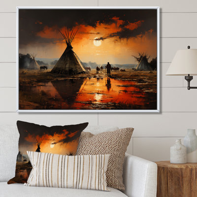 Reproduction d'art sur toile, "Native Orange Tent"
