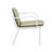 Durable Outdoor Club Chair with Weather-Resistant PP Frame and Vibrant Green Cushion for Year-Round Comfort and Style-1151795815