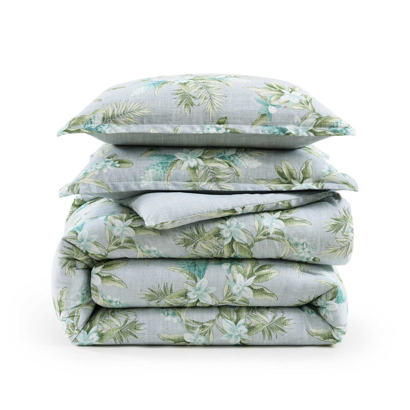 Ensemble d'édredon en coton Tommy Bahama, Édredon pour grand lit + 2 taies décoratives