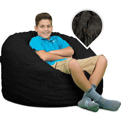  | 3 ft Bean Bag Chair Replacement Cover Only | Removable Washable | Cover Only