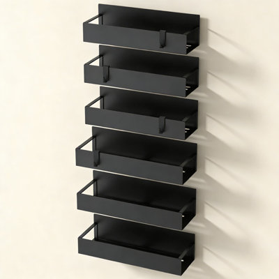 Magnetic Spice Rack Organizer 6 Pack, Heavy Duty Space Saving Storage For Refrigerator And Oven Door