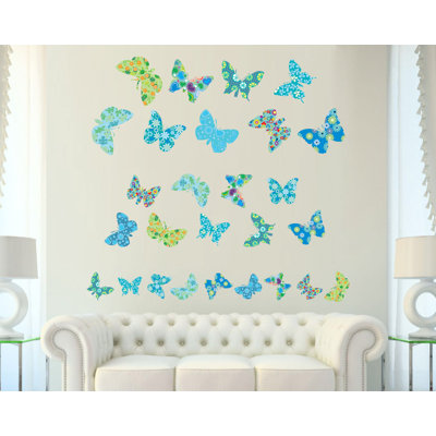 Décalcomanie murale pour chambre papillon