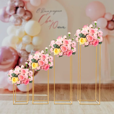 4Pcs Metal Flower Stand For Wedding Table Centerpieces