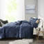 Édredon luxueux en velours double / grand bleu marine, lavable à la machine et fer à vapeur, édredon bleu marine élégant, rembourré, lavable, coussin décoratif-117061477