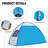 EchoSmile Blue 4-Person Nylon Dome Tent-111475322