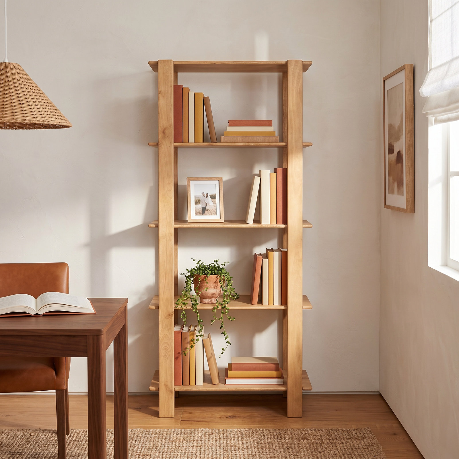 Villenova 32" Mango Bookcase, Light Blonde