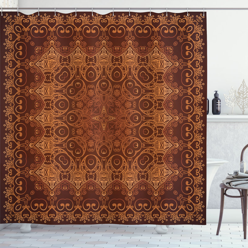Shower Curtain with Hooks Included, 70" H x 69" W