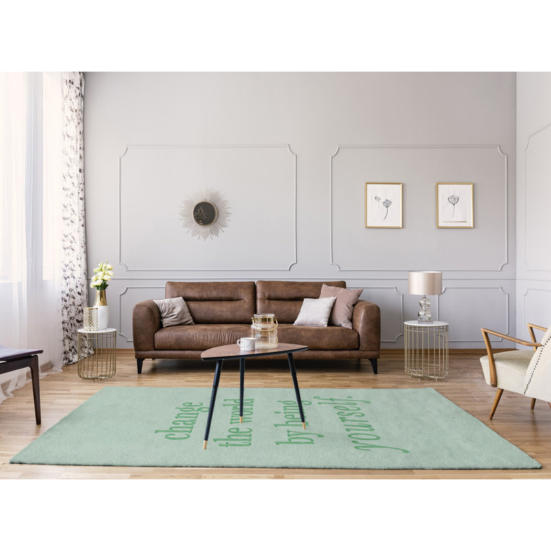 Tapis à la main the world quoted change the world, Rectangle 5 pi x 7 pi