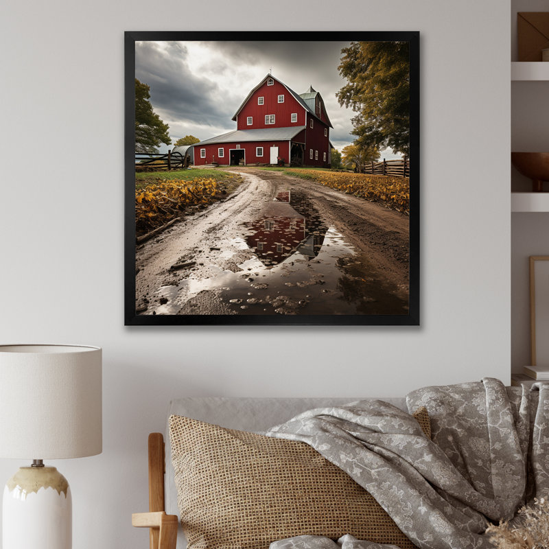 Farm Farmstead Delight Muted II - Countryside Canvas Print, H 36 po x l 36 po x P 1,5 po, Cadre simple noir