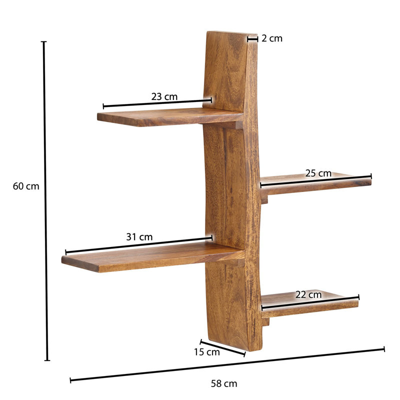 Farthey Sheesham Solid Wood Floating Shelf