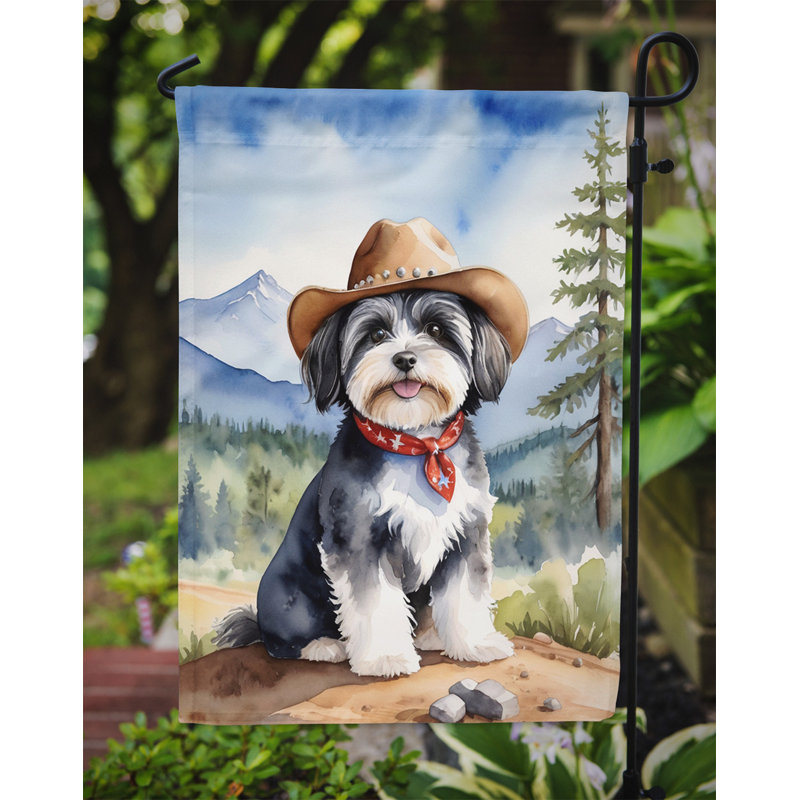 Drapeau Cowboy Welcome Garden, Bichon havanais