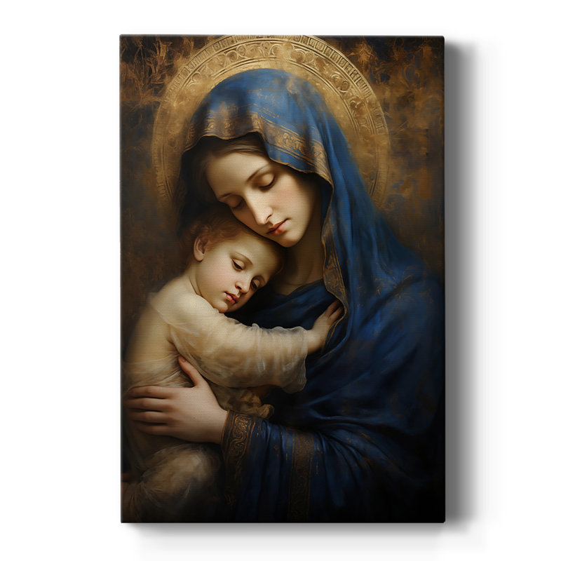 Série Religious XCV III - Toile tendue avec châssis Premium - Prêt à être accroché, H 48 po x l 32 po
