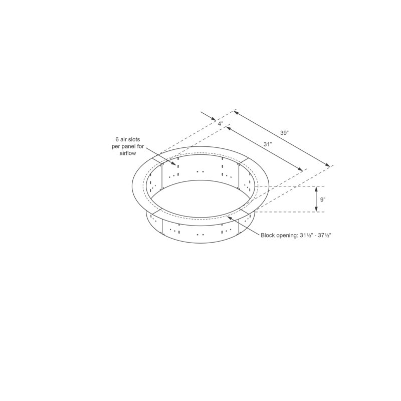 31" Black Powder Coat Round Stainless Steel Fire Pit