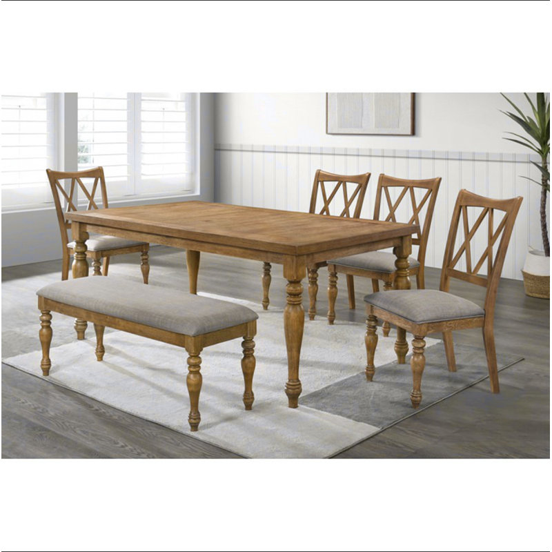 Ensemble de 2 chaises de salle à manger en bois naturel