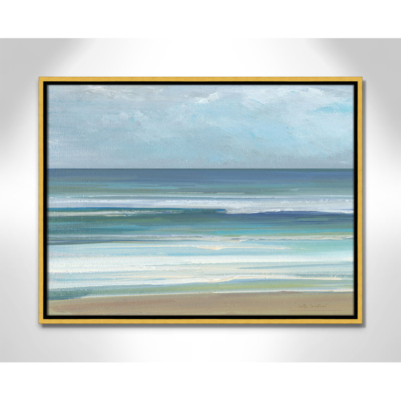 «Gentle Waves I» par Sally Swatland, H 19,5 po x l 25,5 po, Doré