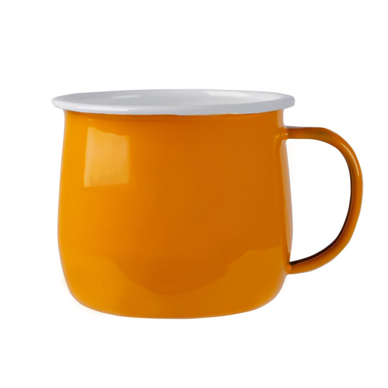 Enamelware Camping Mug, Mustard, 6