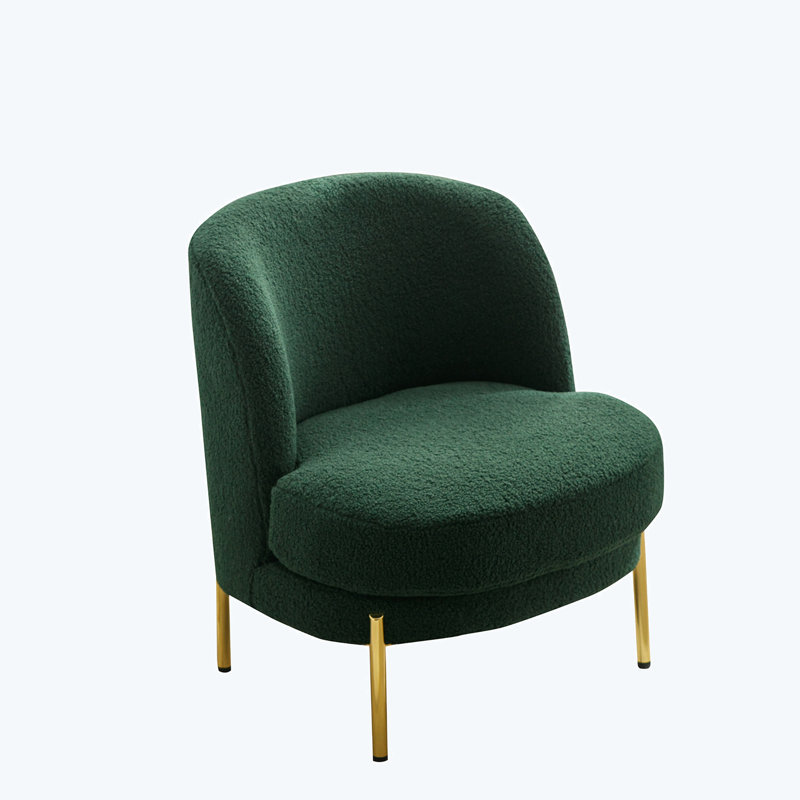 Chaise d'appoint rembourrée, Boucle verte