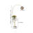 70.1'' White Tray Table Floor Lamp with USB