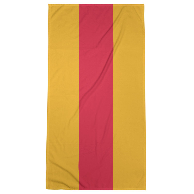 Bath Towel, Gold/Red