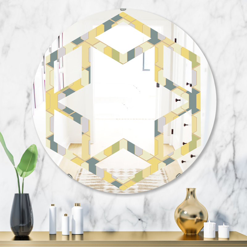 Miroir mural éclectique Space Foliage III, H 24 po x l 24 po