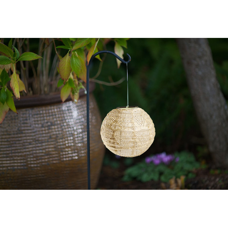 8'' Solar Powered Integrated LED Globe Lantern