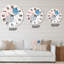 Papillon, dessin au trait sur cubisme II - horloge murale moderne-60328787