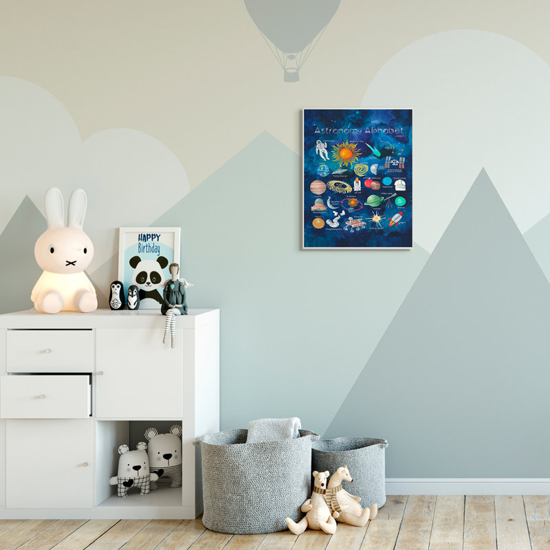 Décoration murale pour enfants aquarelle space Senecal, H 15 po x l 10 po, Plaque murale