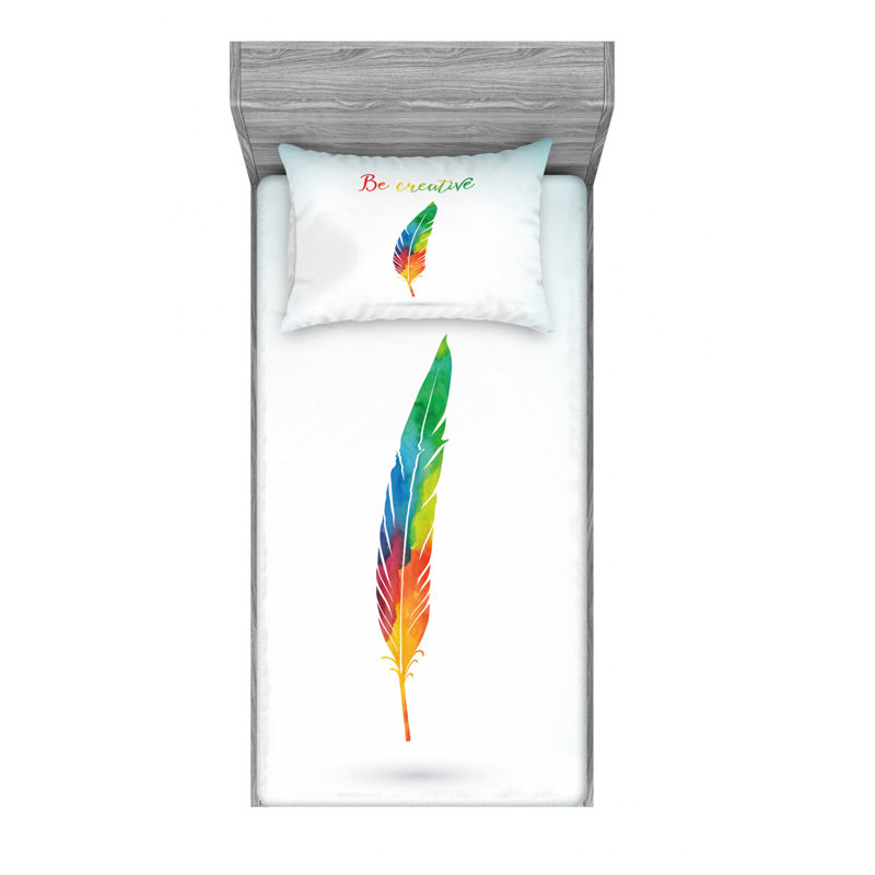 Microfiber Sheet Set, Twin Sheet Set with Fitted Sheet