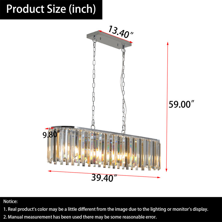 Mercer41 Oche Crystal Square / Rectangle Chandelier - Wayfair Canada