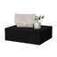 Table de chevet noire pour la chambre à coucher - Économisez de l'espace, flottant en bois avec grand tiroir-371524004