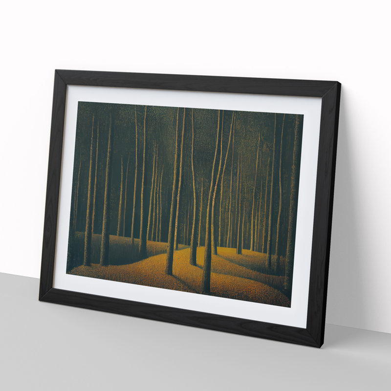 XH1022-633X An Extraordinary Forest - Single Picture Frame Print, Black, 46cm H x 64cm W x 2cm D