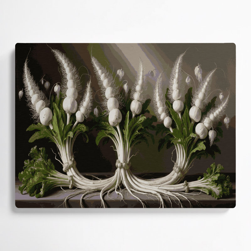 Vegetables Salsify Brown Metal Wall Art, 12" H x 18" W
