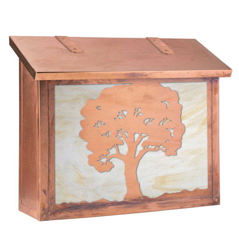 Boîte aux lettres murale chêne tree, Blanc vaporeux, Vieux sou