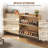 2-Drawer Wooden Shoe Cabinet With Rattan Doors / Narrow Freestanding Storage Organizer For Entryway-169730321