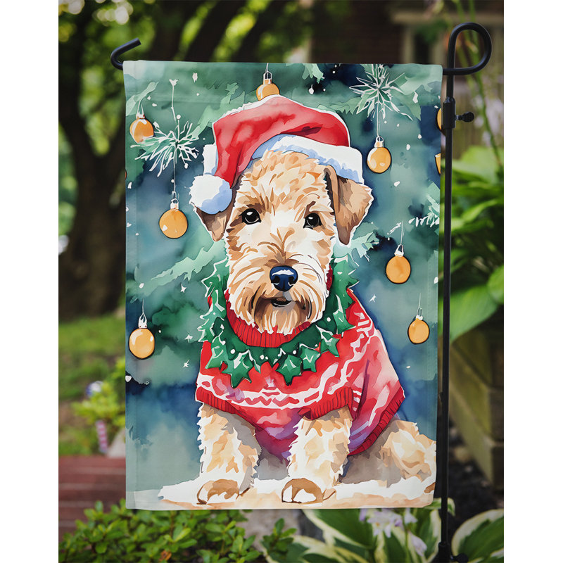 Polyester double face Noël, H 15,5 po x l 11,25 po