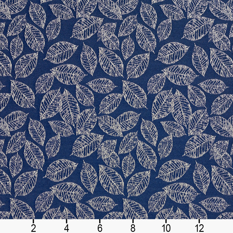 Tissu de feuille floral, Bleu